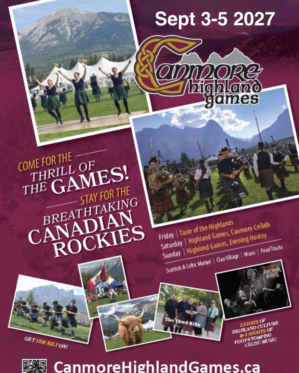 Canmore Highland Games 2027 Advertisement